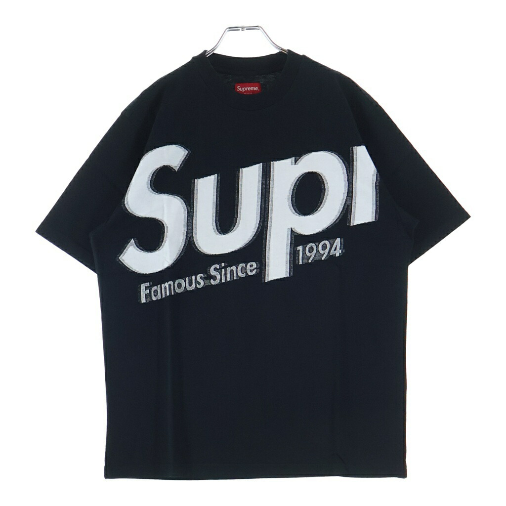 SUPREME(シュプリーム) 大きさ:S 21SS Intarsia Spellout S/S Top インターシャ つづり方アウト エスエス とっ始め フロントロゴプリント 労働者の一団のど首半袖ティーシャツカットソー 黒いこと【中古】【度合いA】【色つや黒いこと】【取りまわしバス発着場BRING札幌店】