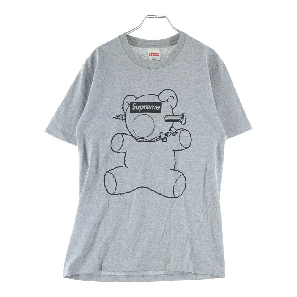 SUPREME(シュプリーム) 大きさ:M 15SS ×UNDERCOVER Bear Tee アンダー取りまかなう つつみ隠しベアー 刷り上げる 労働者の一団のど首半袖ティーシャツカットソー 薄墨色【中古】【度合いB】【色つや薄墨色】【取りまわしバス発着場BRING札幌店】