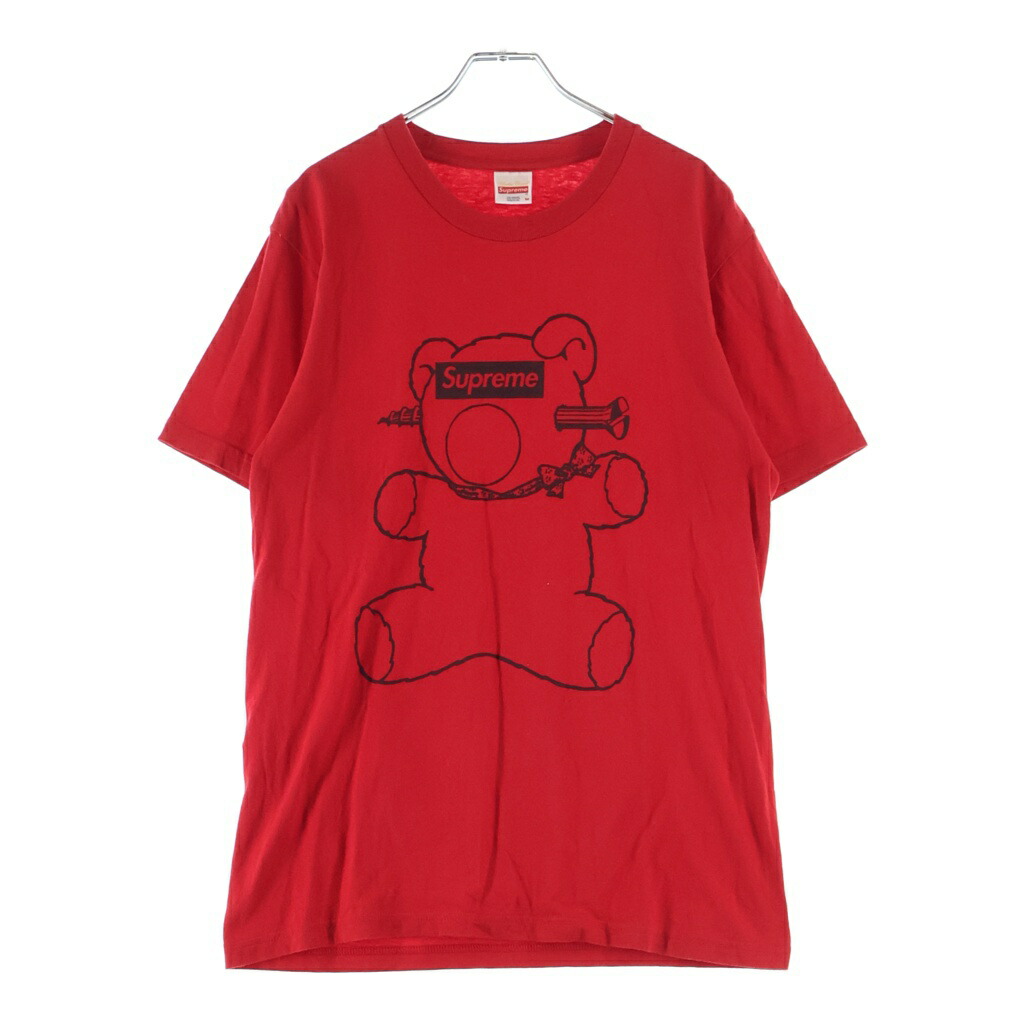 SUPREME(シュプリーム) 大きさ:M 15SS ×UNDERCOVER Bear Tee アンダー取りまかなう つつみ隠しベアー 刷り上げる 労働者の一団のど首半袖ティーシャツカットソー 赤いこと【中古】【度合いB】【色つや赤いこと】【取りまわしバス発着場BRING札幌店】