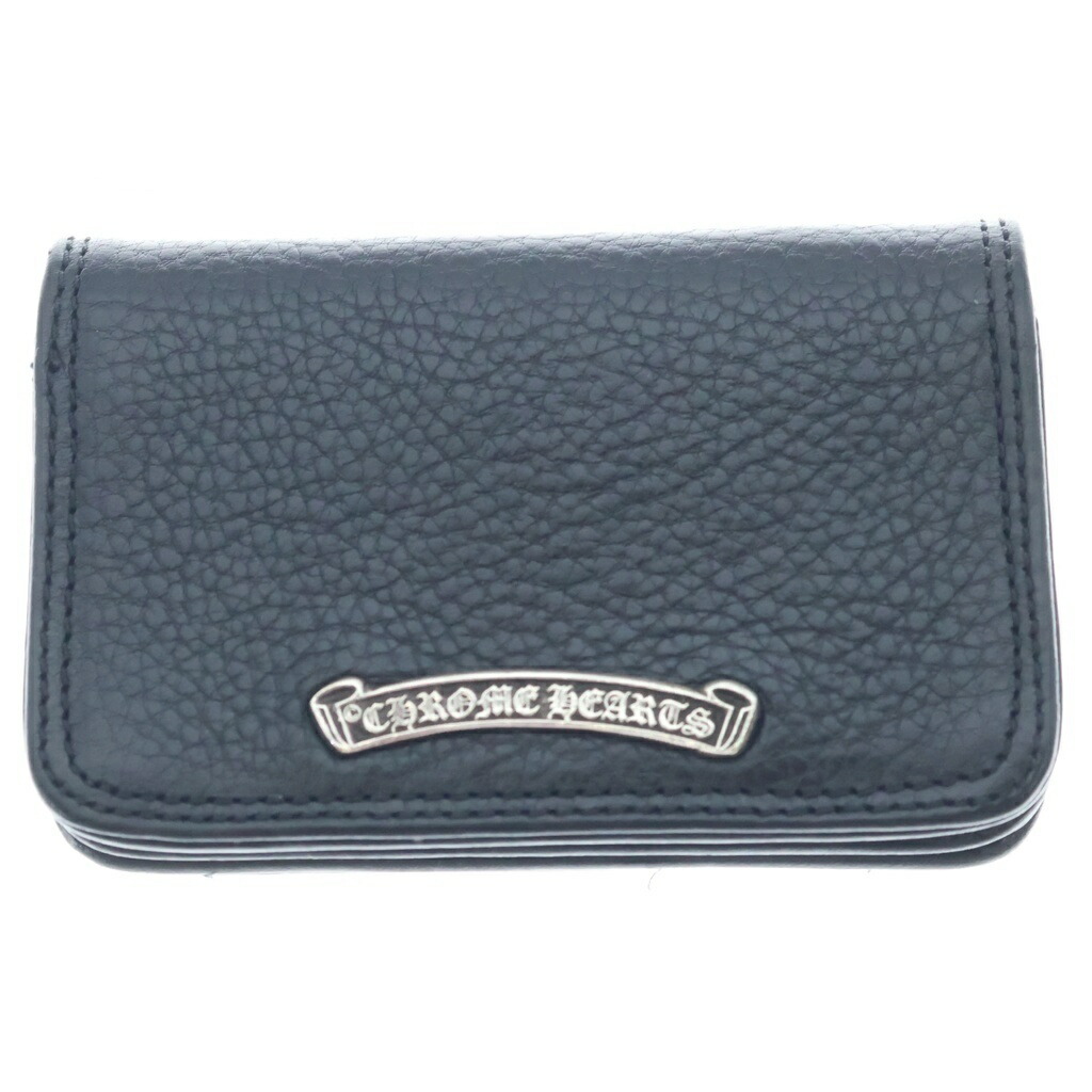 CHROME HEARTS(クロムハーツ) CARD CASE はと目付き添い人 レザーカードケース 黒いこと【中古】【座標軸A】【色合い黒いこと】【取りまわしバス発着場BRING霊殿店】