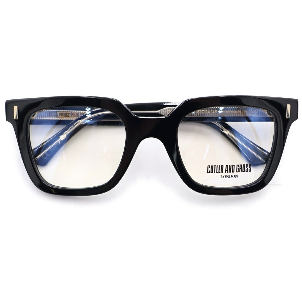 CUTLER AND GROSS(カトラーアンドグロス) 大きさ:51□24ー145 1305 真四角ひな形 黒眼鏡 眼鏡 黒いこと【新古品/中古】【度合いS】【色つや黒いこと】【オンライン押さえる商いもの】