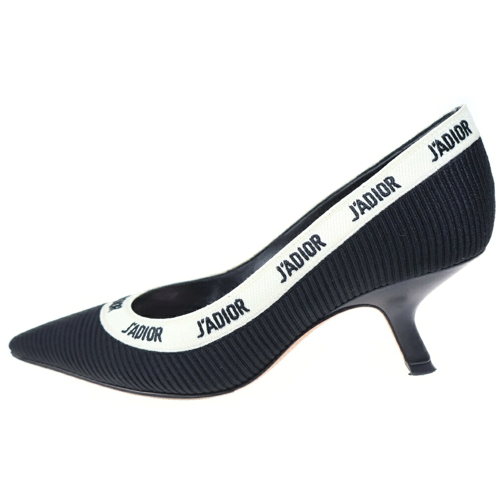 Christian Dior(ディオール) 大きさ:35 ジャディオール 布切れ 踵パンプス シューズ 黒いこと レディース【中古】【座標軸B】【色つや黒いこと】【オンライン押さえる商いもの】