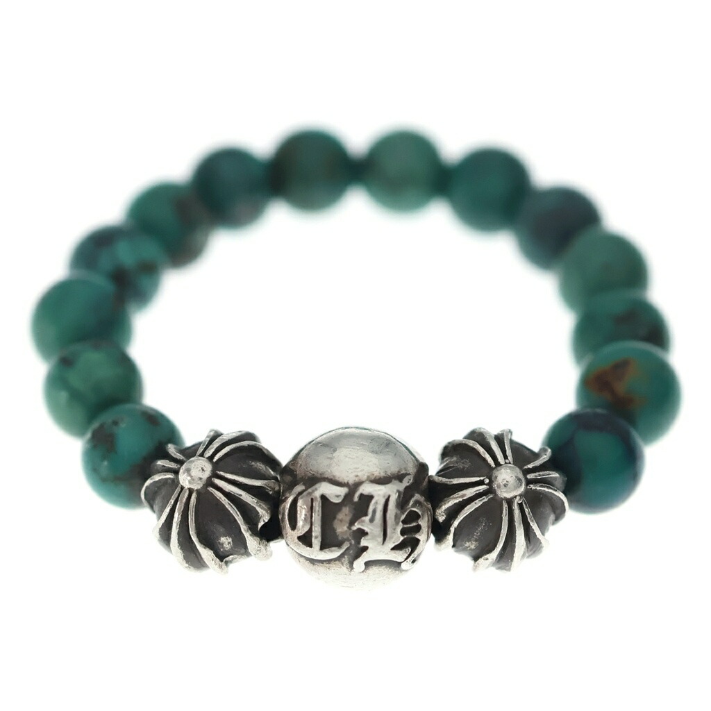 CHROME HEARTS(クロムハーツ) 大きさ:輪っかゲージ実寸18.0号 BEAD RING ビーズ ターコイズリング【中古】【度合いB】【色つや青碧】【取りまわしバス発着場BRING仙台店】