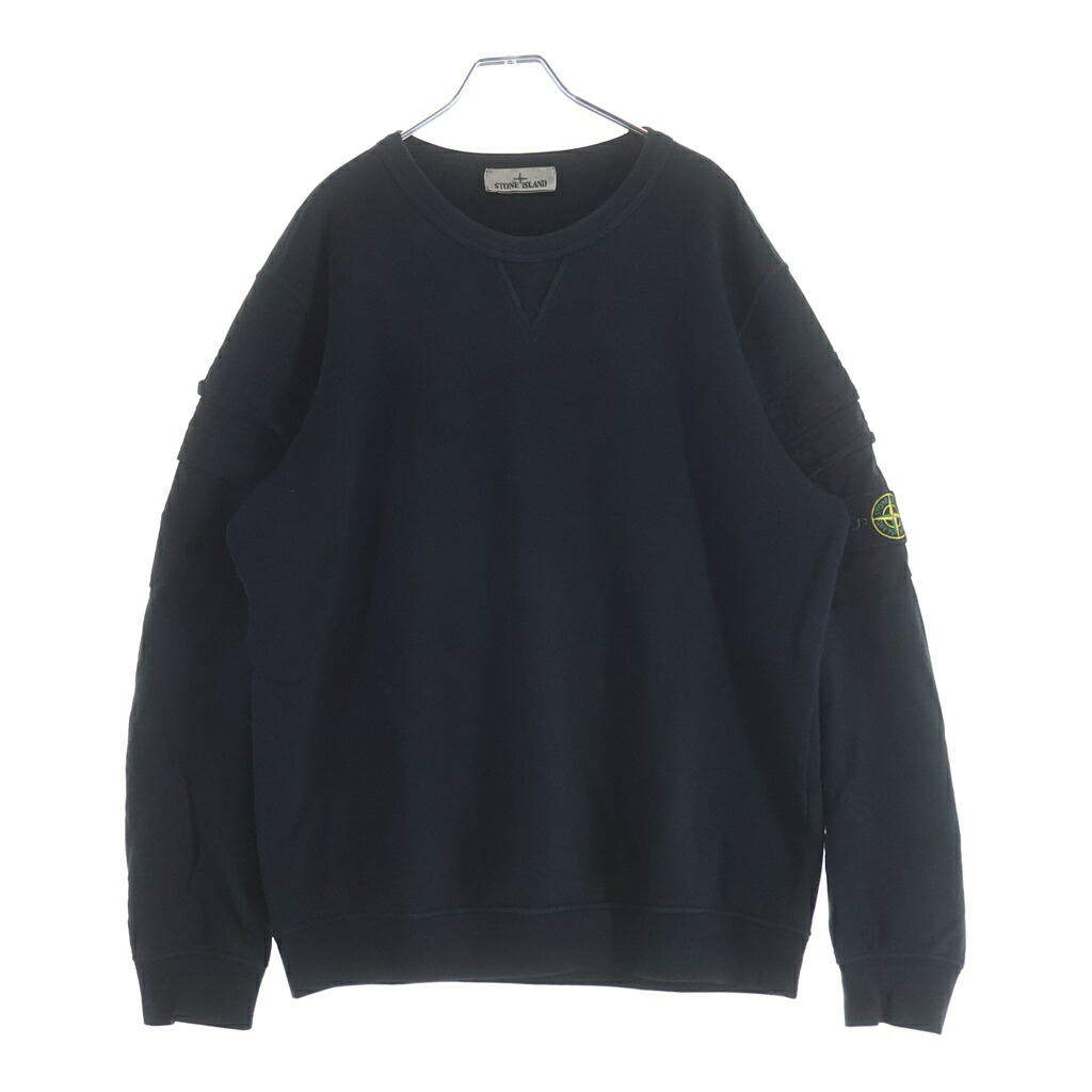 STONE ISLAND(ストーンアイランド) 大きさ:L ガーメントダイ産業汗水 黒いこと #L 791560577【中古】【座標軸B】【色合い黒いこと】【オンライン制限事項商いもの】