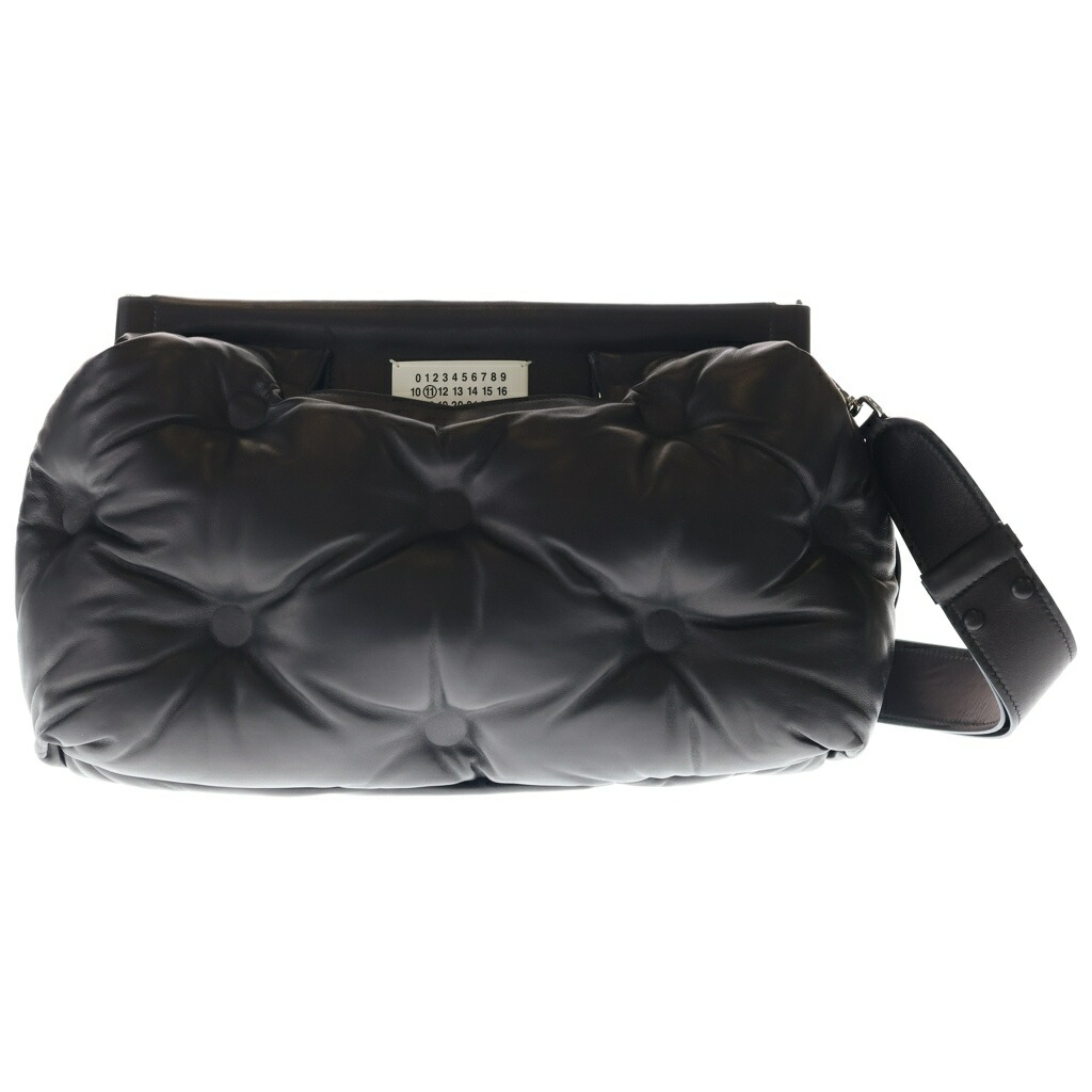 Maison Margiela(メゾンマルジェラ) GLAM SLAM 瓦ゲットー ラムレザーショルダーバッグ 黒いこと S61WG0034【中古】【座標軸A】【色つや黒いこと】【取りまわしバス発着場BRING京都河原町店】
