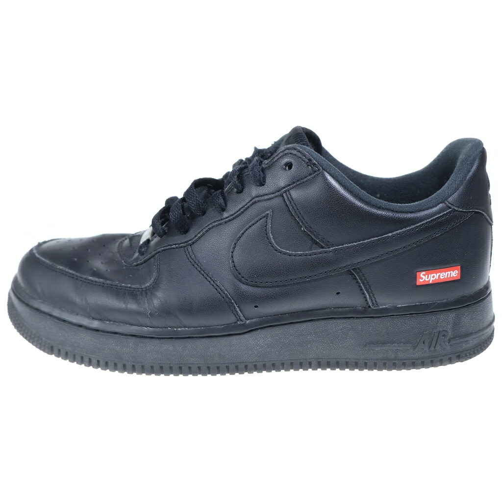 NIKE(ナイキ) 大きさ:28.0珊 ×SUPREME AIR FORCE 1 LOW CU9225-001 シュプリーム 空軍 1 ローカットスニーカー 黒いこと US10/28珊【中古】【度合いB】【色つや黒いこと】【オンライン押さえる商いもの】