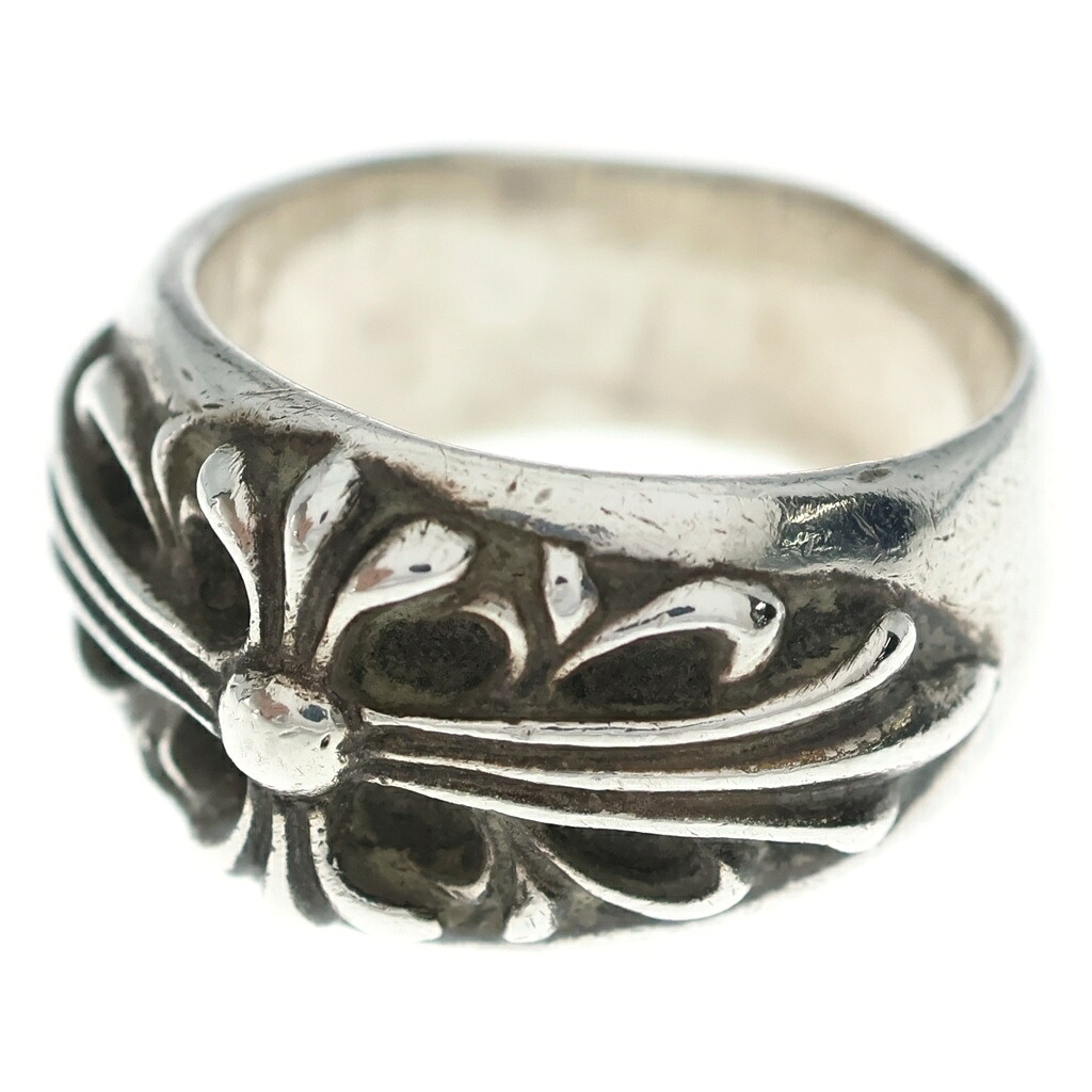 CHROME HEARTS(クロムハーツ) 大きさ:21.0号 FLRL CRS フローラルクロス 輪っか しろがね色 BCA346【中古】【度合いB】【色つやしろがね色】【取りまわしバス発着場BRING札幌店】