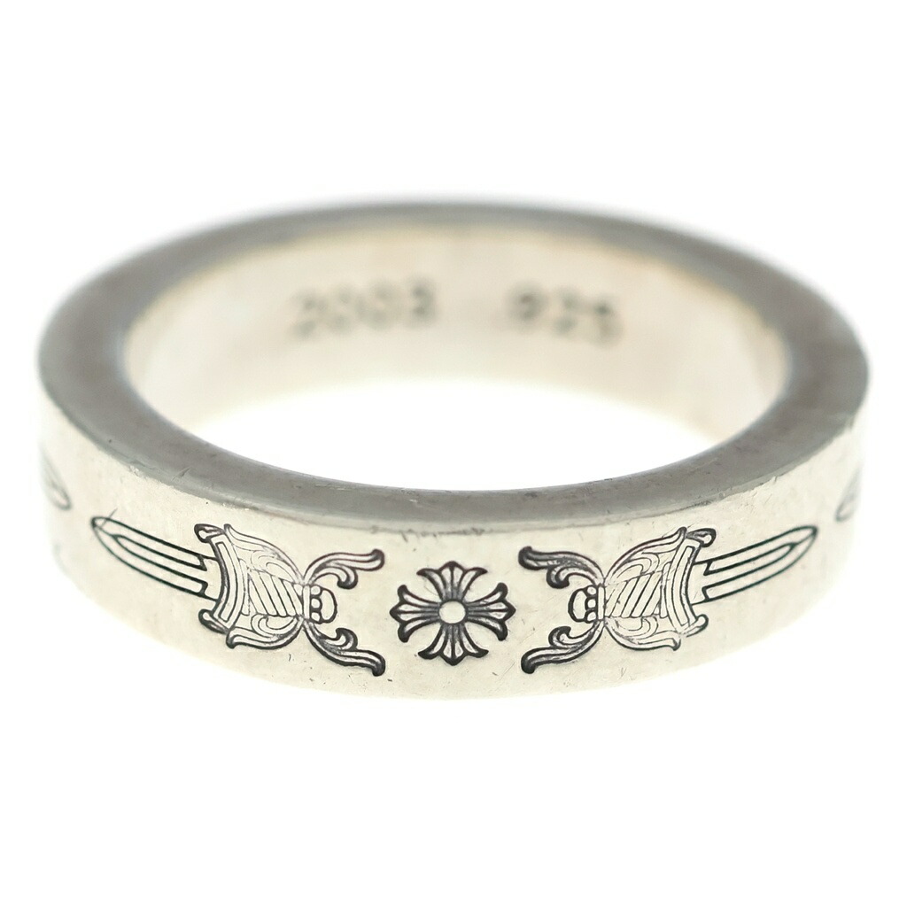 CHROME HEARTS(クロムハーツ) 大きさ:22.5号 6粍 SPACER DAGGER 6粍スペーサーリング ダガー しろがね色BCA335【中古】【度合いB】【色つやしろがね色】【取りまわしバス発着場原宿】