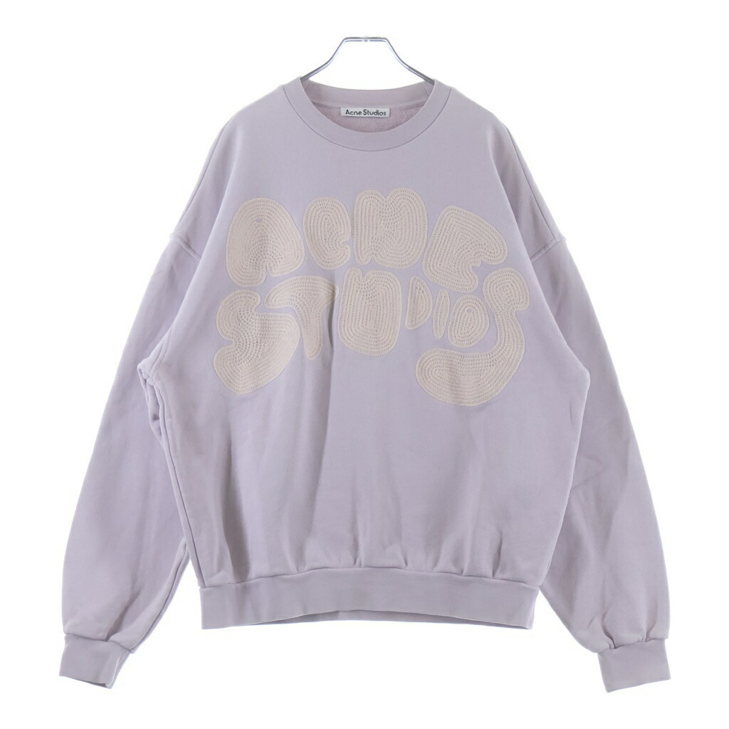 Acne Studios(アクネ ストゥディオズ) 大きさ:XXS Bubble Logo Sweatshirt 砂上の楼閣ロゴタイプ クルーネックスウェットトレーナー サクラ色 FN-MN-SWEA000311 BI0172-【中古】【座標軸B】【色合いサクラ色】【取りまわしバス発着場BRING WASTE_NOT】