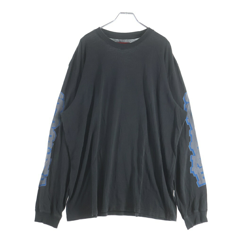 SUPREME(シュプリーム) 大きさ:XL 26SS Cracked Sleeve L/S Top Washed Black クラックドスリーブ ロング衣袂とっ始め ウォッシュドブラック 長袖ティーシャツ 濃灰色【中古】【度合いA】【色つや薄墨色】【取りまわしバス発着場BRING WASTE_NOT】