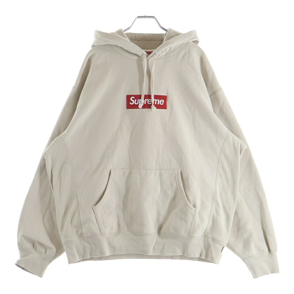 SUPREME(シュプリーム) 大きさ:L 24AW Box Logo Hooded Sweatshirt ボックス席ロゴタイプ フーディー ティーシャツパーカー 象牙色【中古】【座標軸B】【色合いベージュ】【取りまわしバス発着場BRING梅田茶屋町店】