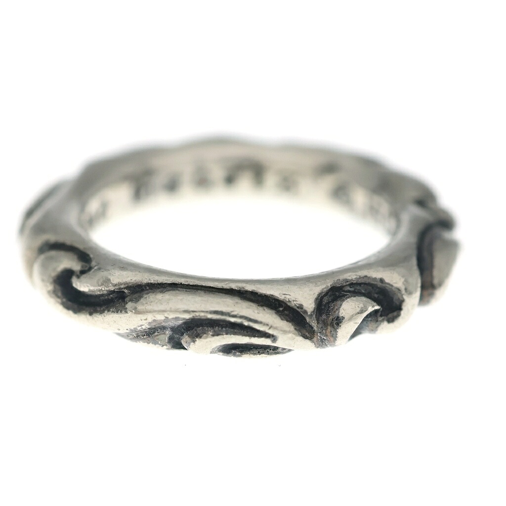 CHROME HEARTS(クロムハーツ) 大きさ:14.0号 SCRL BAND スクロールダンス楽隊 輪っか しろがね色 BCA351【中古】【度合いB】【色つやしろがね色】【取りまわしバス発着場BRING亜米利加村店】