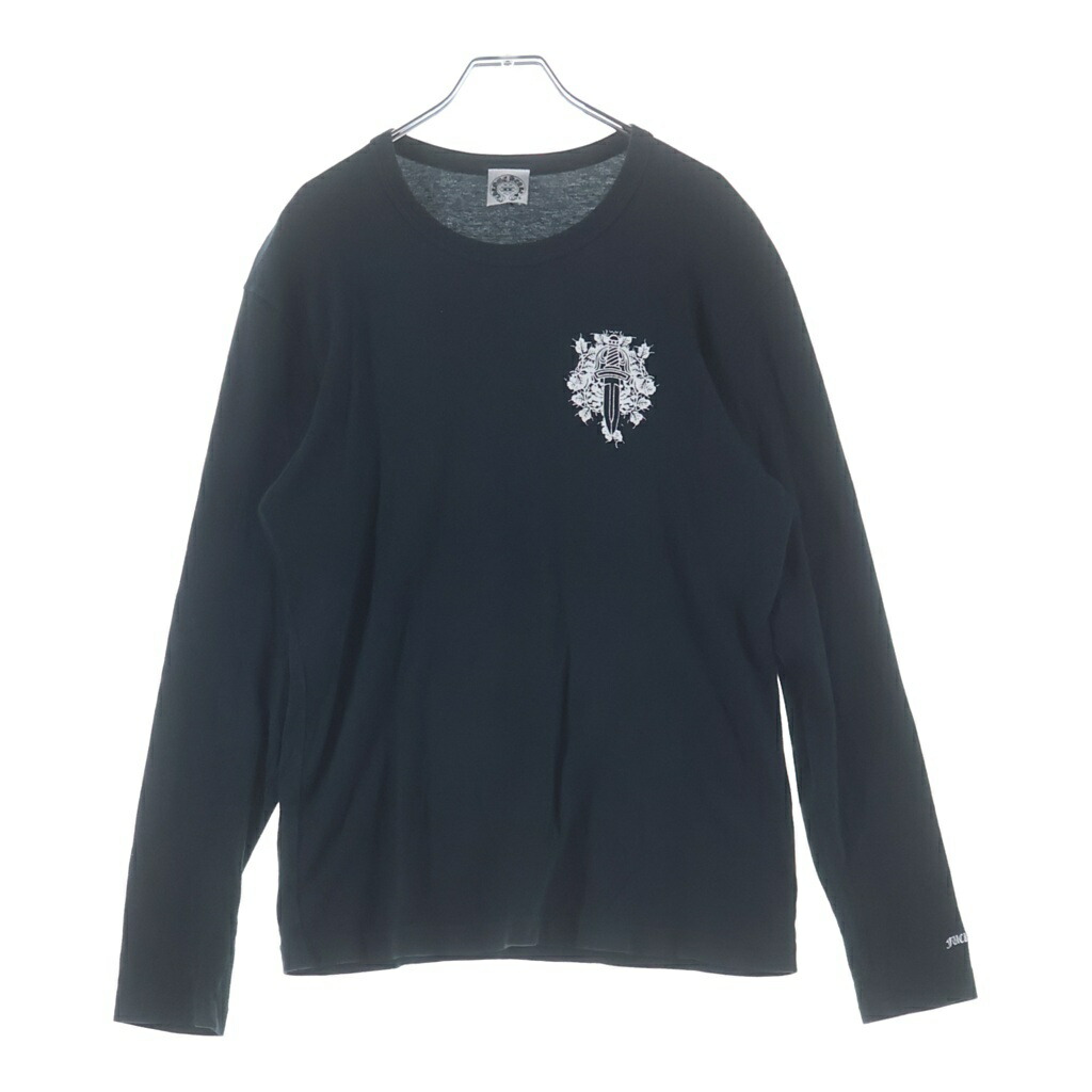 CHROME HEARTS(クロムハーツ) 大きさ:M OLD L/S TEE 年寄りの ヴァインダガープリント 長袖プルオーバーカットソー【中古】【座標軸B】【色合い黒いこと】【取りまわしバス発着場原宿】