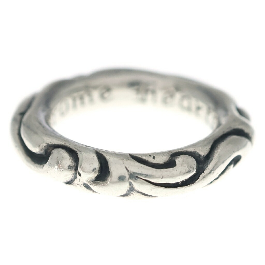 CHROME HEARTS(クロムハーツ) 大きさ:9.5号 SCRL BAND スクロールダンス楽隊 輪っか しろがね色 BCA351【中古】【度合いB】【色つやしろがね色】【取りまわしバス発着場BRING仙台店】