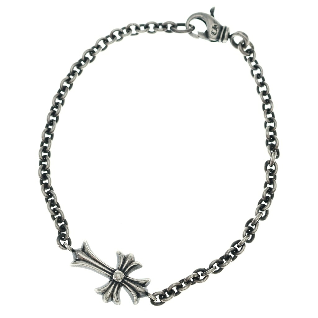 CHROME HEARTS(クロムハーツ) CHN TNY CH CRS タイニーCHはりつけ台チェーン店 腕輪 しろがね色【中古】【度合いB】【色つやしろがね色】【取りまわしバス発着場OneStyle新宿店】