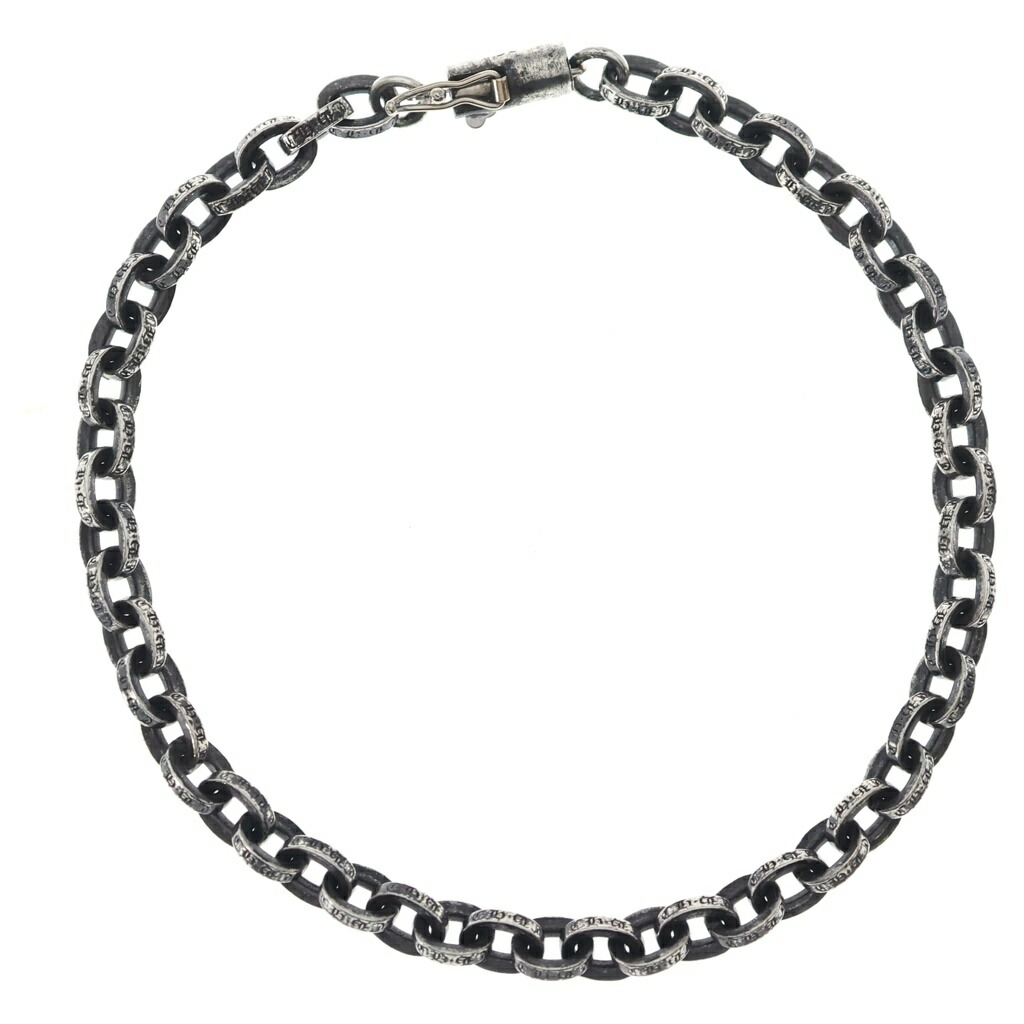 CHROME HEARTS(クロムハーツ) 大きさ:8inch PAPER CHAIN 調査報告チェーン店 腕輪 しろがね色 BCA178【中古】【度合いB】【色つやしろがね色】【取りまわしバス発着場BRING WASTE_NOT】