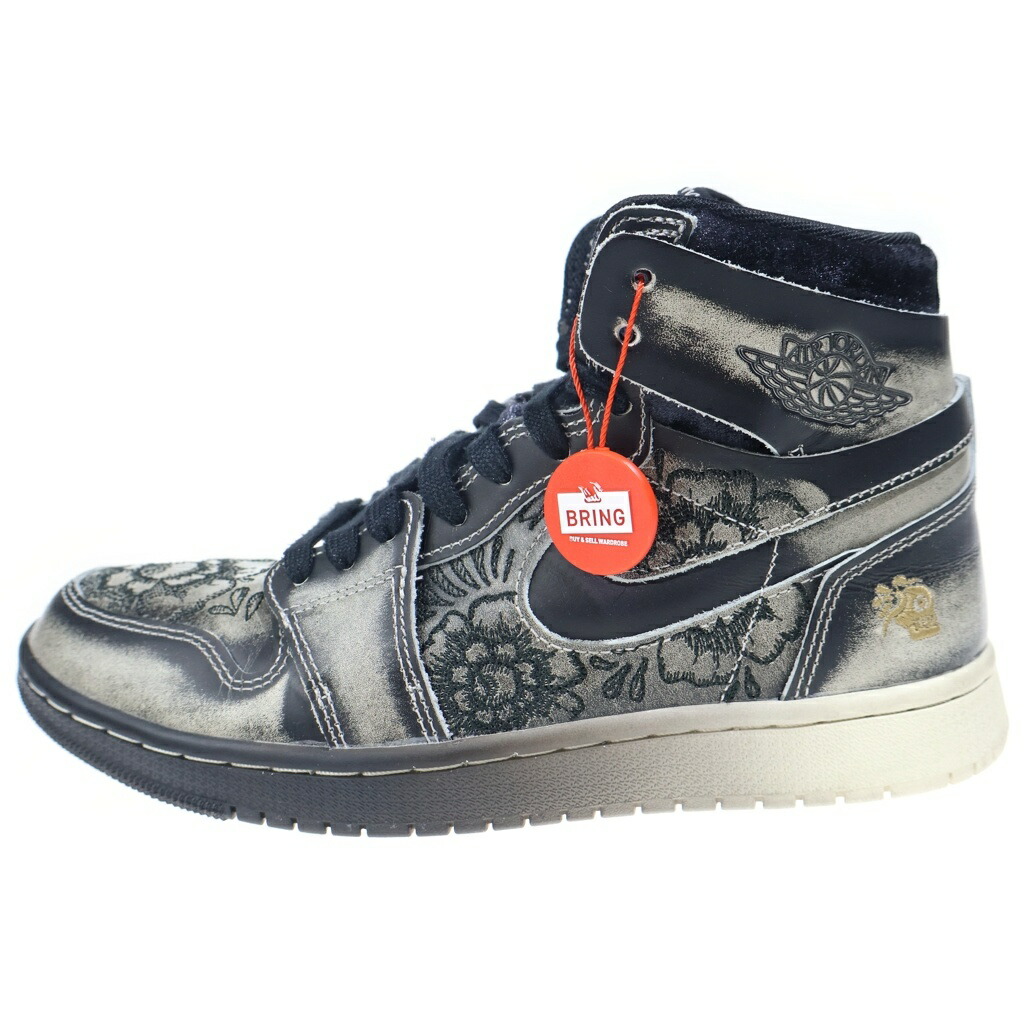 NIKE(ナイキ) 大きさ:26.0珊 AIR JORDAN 1 ZM CMFT 2 PRM エア湖 ジョーダン 1 望遠レンズ コンフォート 2 割り増し金 ハイカットスニーカー 黒いこと US8/26珊 FQ8155-010【中古】【度合いB】【色つや黒いこと】【取りまわしバス発着場BRING仙台店】