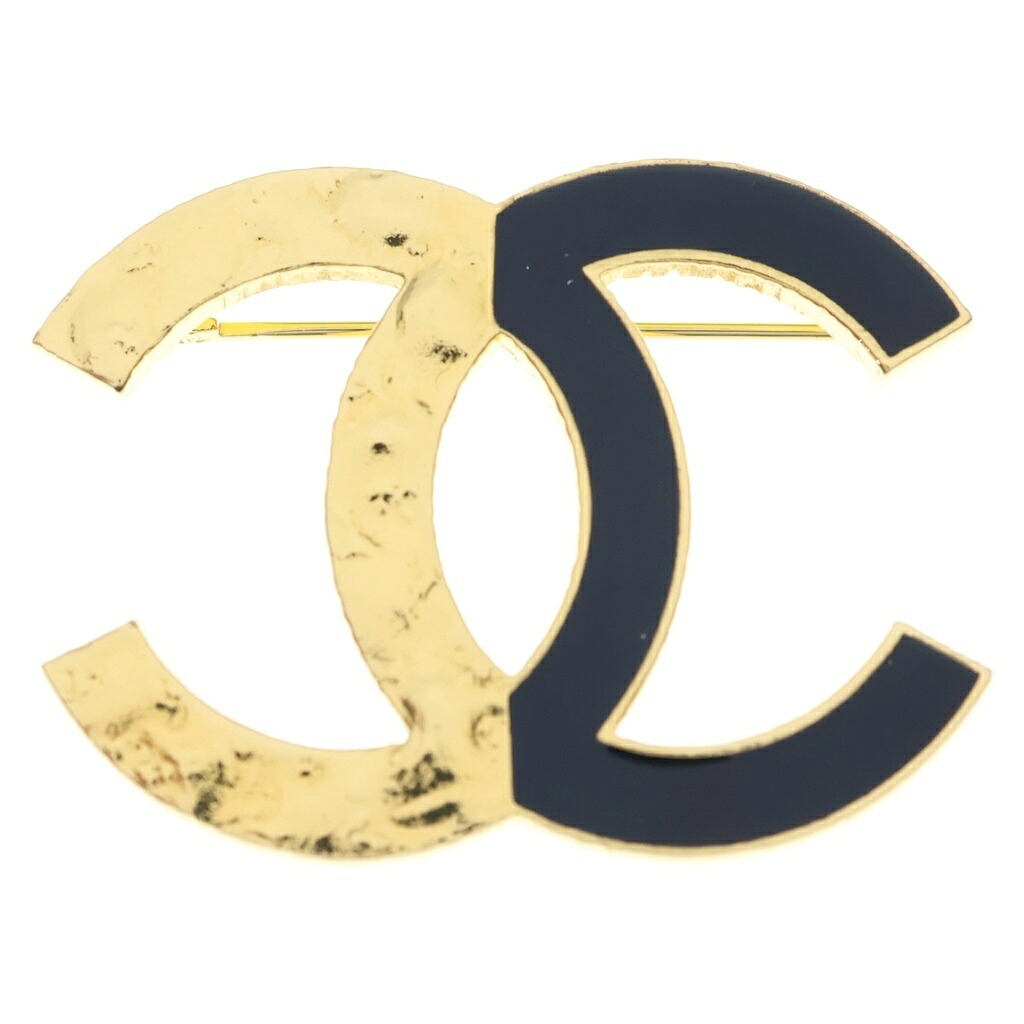 CHANEL(シャネル) 大きさ:- ココマーク 胸飾り ピン胸章 黒いこと×ゴールド GP【中古】【度合いA】【色つやゴールド】【取りまわしバス発着場新宿】