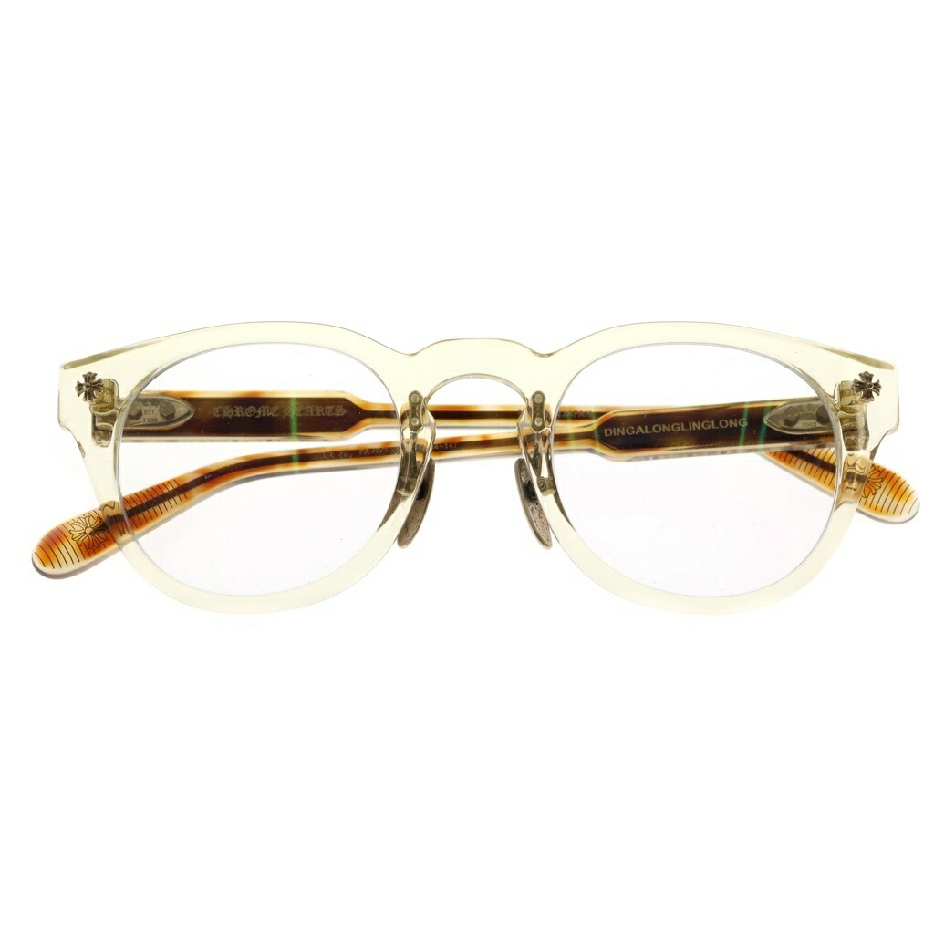 CHROME HEARTS(クロムハーツ) 大きさ:49□24ー147 DINGALONGLINGLONG CHつけ加えるひな形 豆の町黒眼鏡 眼鏡 メガネ アイウェア せつ然たる【中古】【度合いB】【色つやマルチ色つや】【取りまわしバス発着場BRING札幌店】