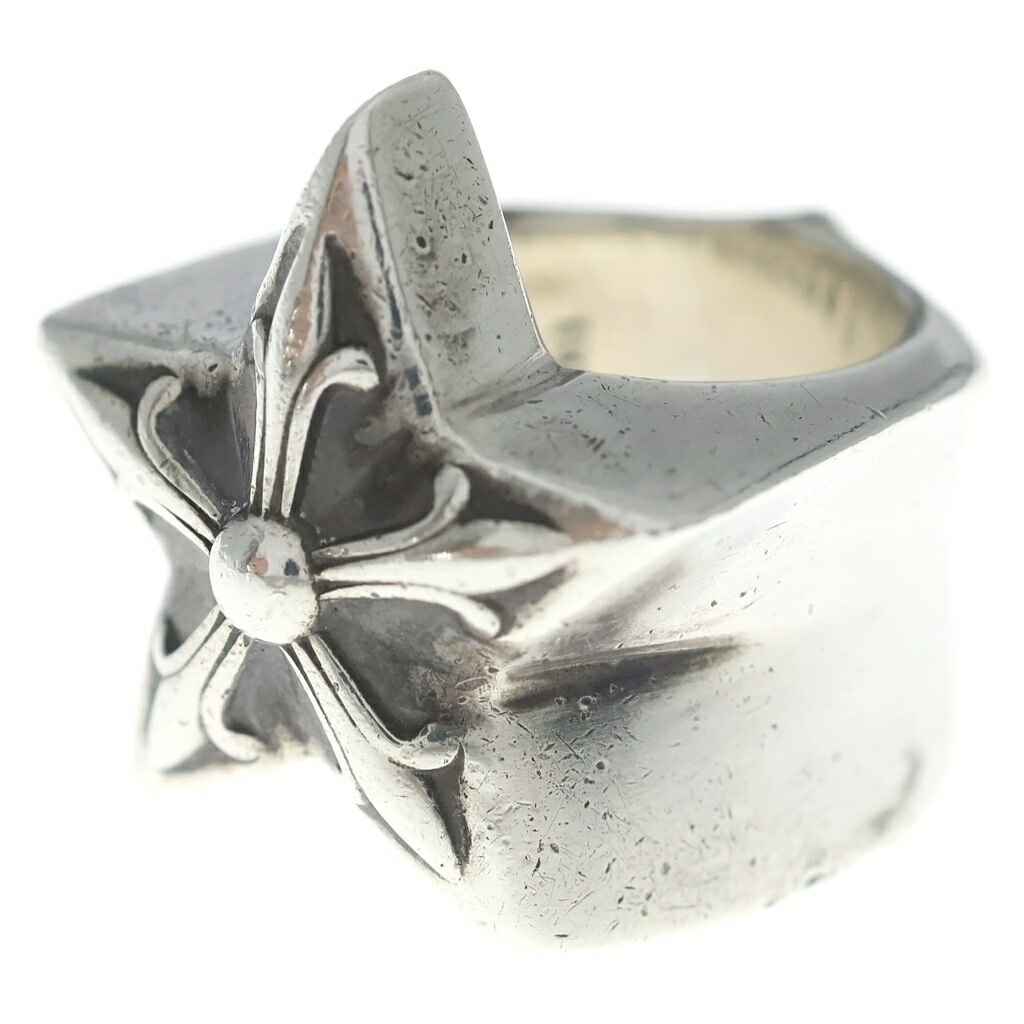 CHROME HEARTS(クロムハーツ) 大きさ:10.0号 STR LRG RING ラージ はやりっ児 輪っか しろがね色【中古】【度合いB】【色つやしろがね色】【取りまわしバス発着場BRING福岡天神店】