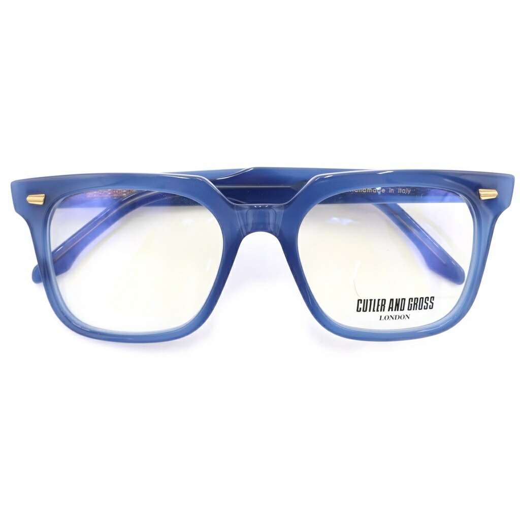 CUTLER AND GROSS(カトラーアンドグロス) 大きさ:52□19-145 1387 真四角ひな形 せつ然たる 黒眼鏡 眼鏡 青碧【新古品/中古】【度合いS】【色つや青碧】【オンライン押さえる商いもの】