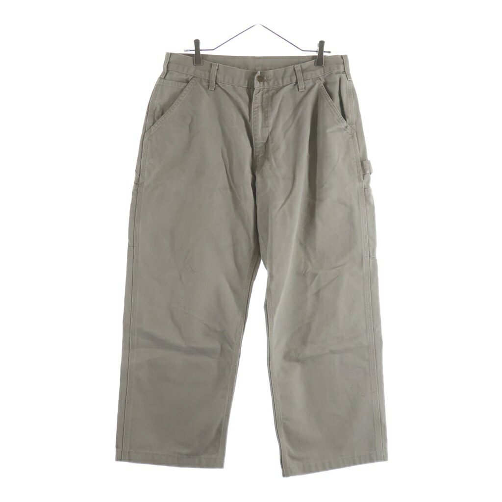 CARHARTT(鉄道車両ハート形) 大いさ:34×32 00s Dungaree Fit ダックペインターパンツ 薄墨色 B11-DES【中古】【座標軸B】【色合い薄墨色】【取りまわしバス発着場AWESOME高円寺店】