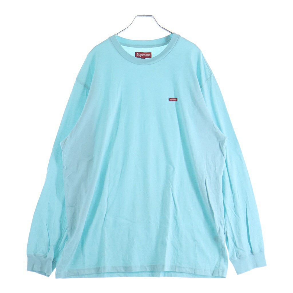 SUPREME(シュプリーム) 大きさ:XL 26SS Small Box L/S Tee スモールボックス席 長袖ティーシャツ カットソー シアン【中古】【度合いA】【色つや青碧】【取りまわしバス発着場BRING WASTE_NOT】