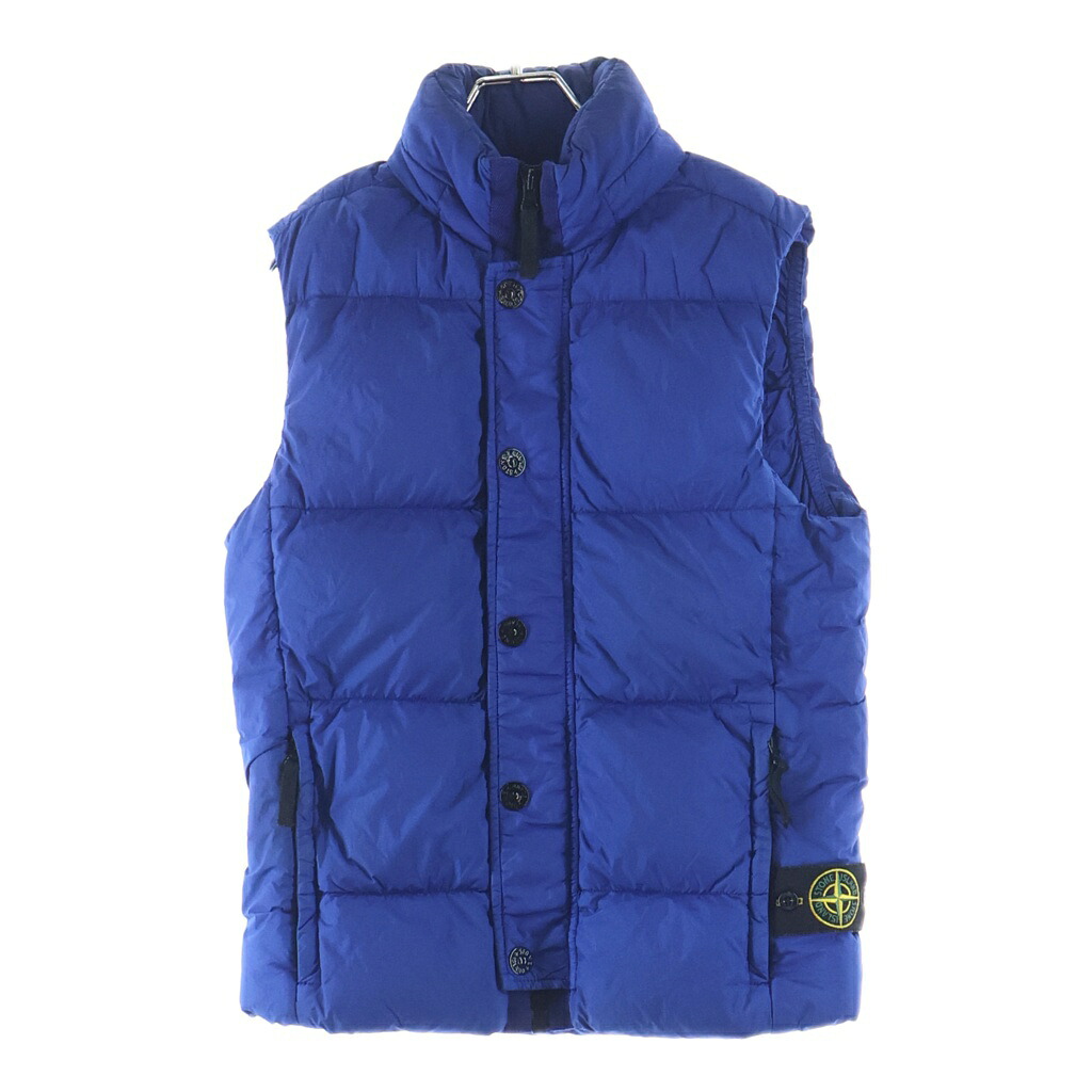 STONE ISLAND(ストーンアイランド) サイズ:S GARMENT DYED CRINKLE REPS ワッペン付き ダウンベスト ジャケット 6315G0323 ブルー【中古】【程度B】【カラーブルー】【取扱店舗BRING福岡天神店】｜ブランド買取・販売　BRING 22,525円
