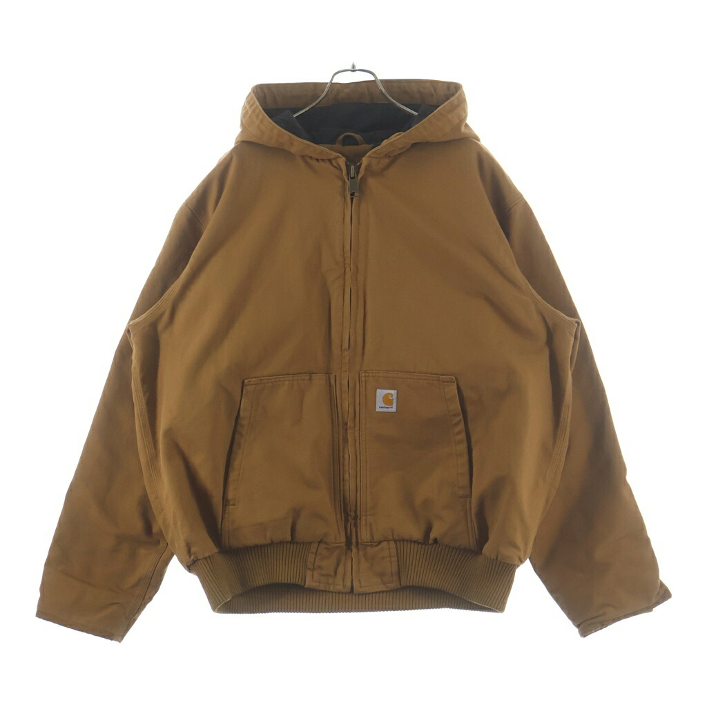 CARHARTT(鉄道車両ハート型) 大きさ:XL WASHED DUCK INSULATED ACTIVE JACKET ウォッシュ産業 家鴨地 中綿積極的上衣 赤銅色 104050 BRN【中古】【座標軸B】【色合い赤銅色】【取りまわしバス発着場BRING横浜ビブレ店】