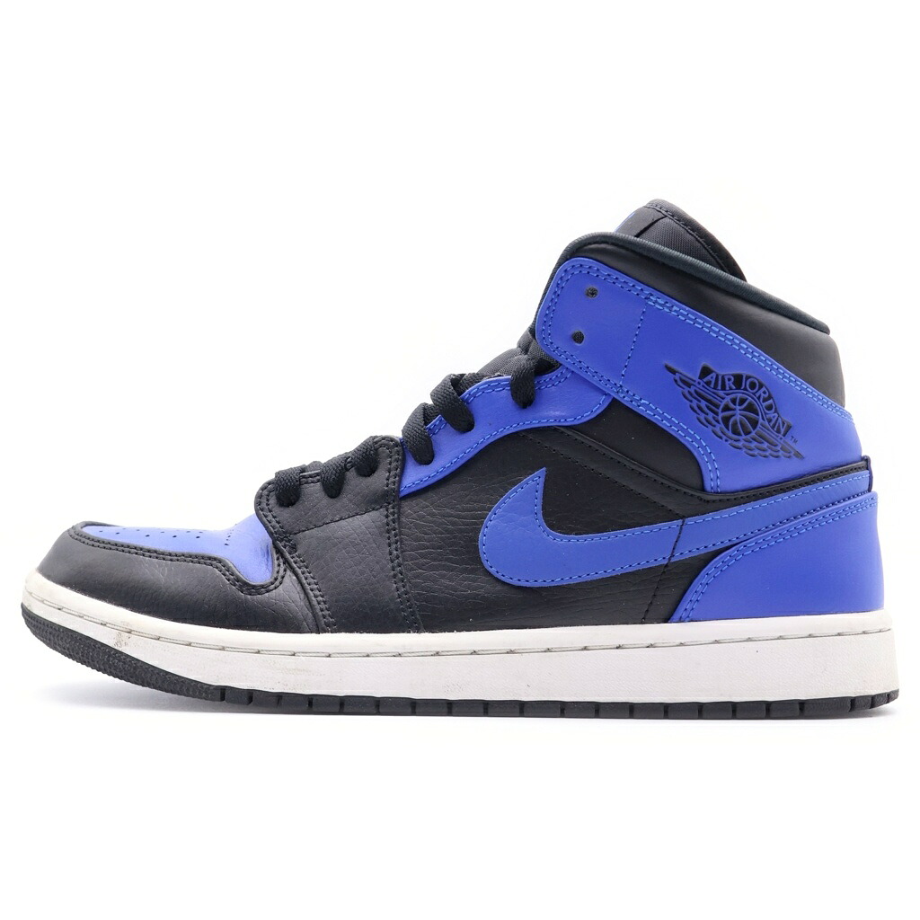 NIKE(ナイキ) 大きさ:27珊  NIKE AirJordan 1 Mid ご機嫌はね除ける 554724-077【中古】【度合いB】【色つや青色】【オンライン制限事項商いもの】