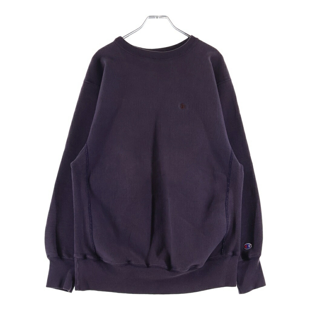 CHAMPION(はやりっ児) 大きさ:XL 90S REVERSE WEAVE SWEAT リバースウィーブ 汗水 茄子紺 パープル【中古】【座標軸B】【カラーパープル】【取りまわしバス発着場AWESOME高円寺店】