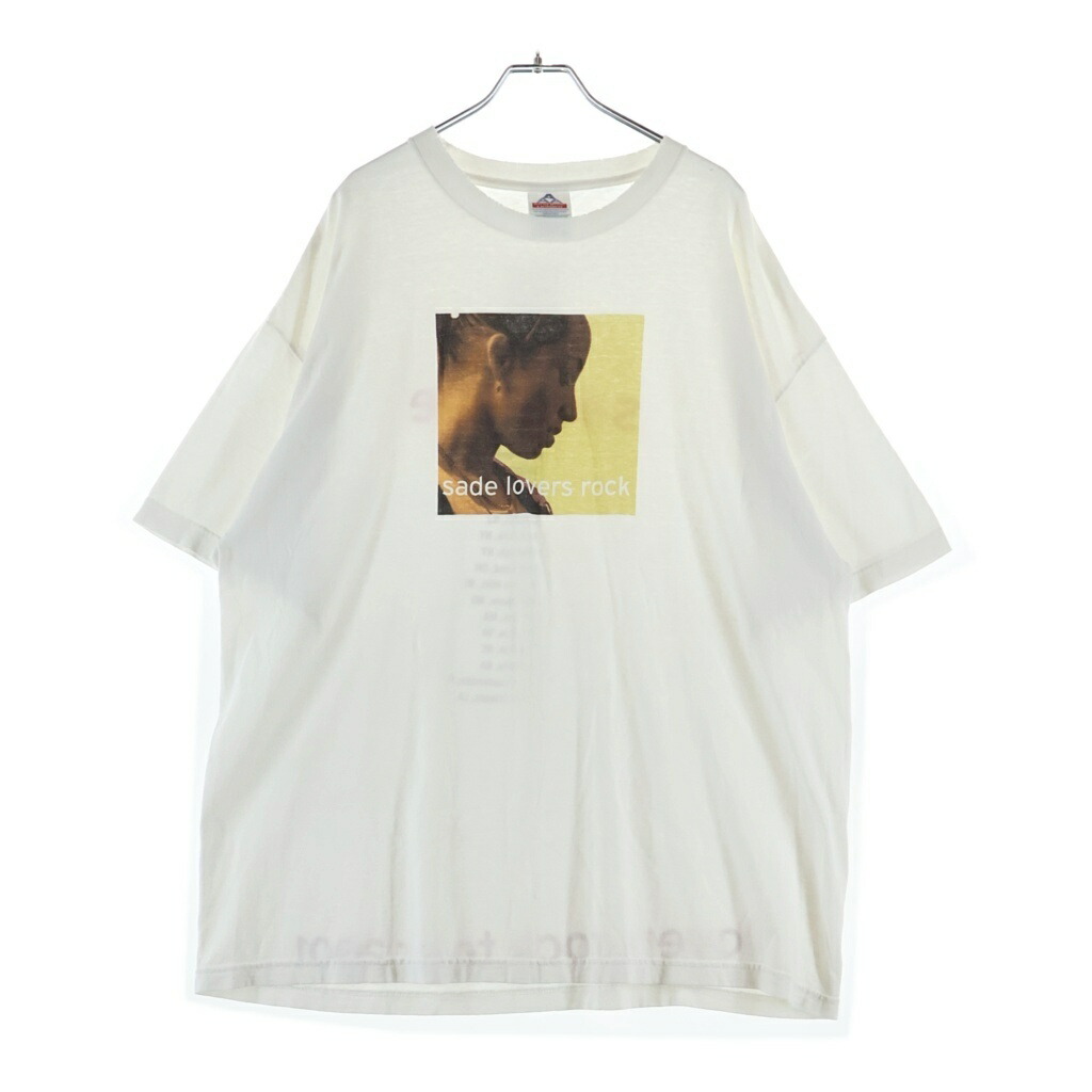 VINTAGE(ヴィンテージ) 大きさ:XXL 00s SADE LOVER ROCK TOUR 2001 シャーデー 思われ人鍵を掛ける周遊旅行 両面刷り上げる プルオーバー 半袖カットソー 白いこと【中古】【座標軸B】【色合い白いこと】【取りまわしバス発着場AWESOME原宿店】