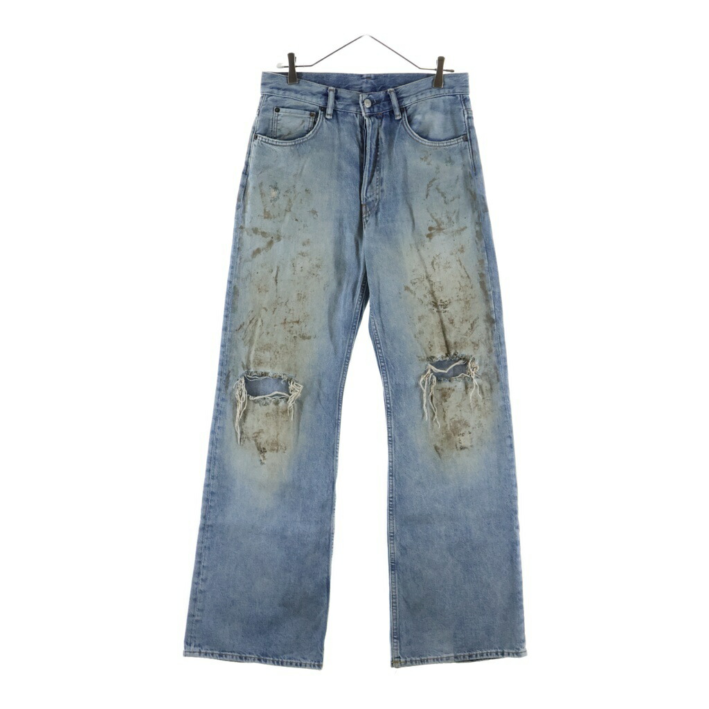 Acne Studios(アクネ ストゥディオズ) 大きさ:175/80A 21AW 不都合製作 マルチ衣嚢 ジーンズズボン下 インディゴ A00402【中古】【座標軸B】【色つや青み】【取りまわしバス発着場渋谷】