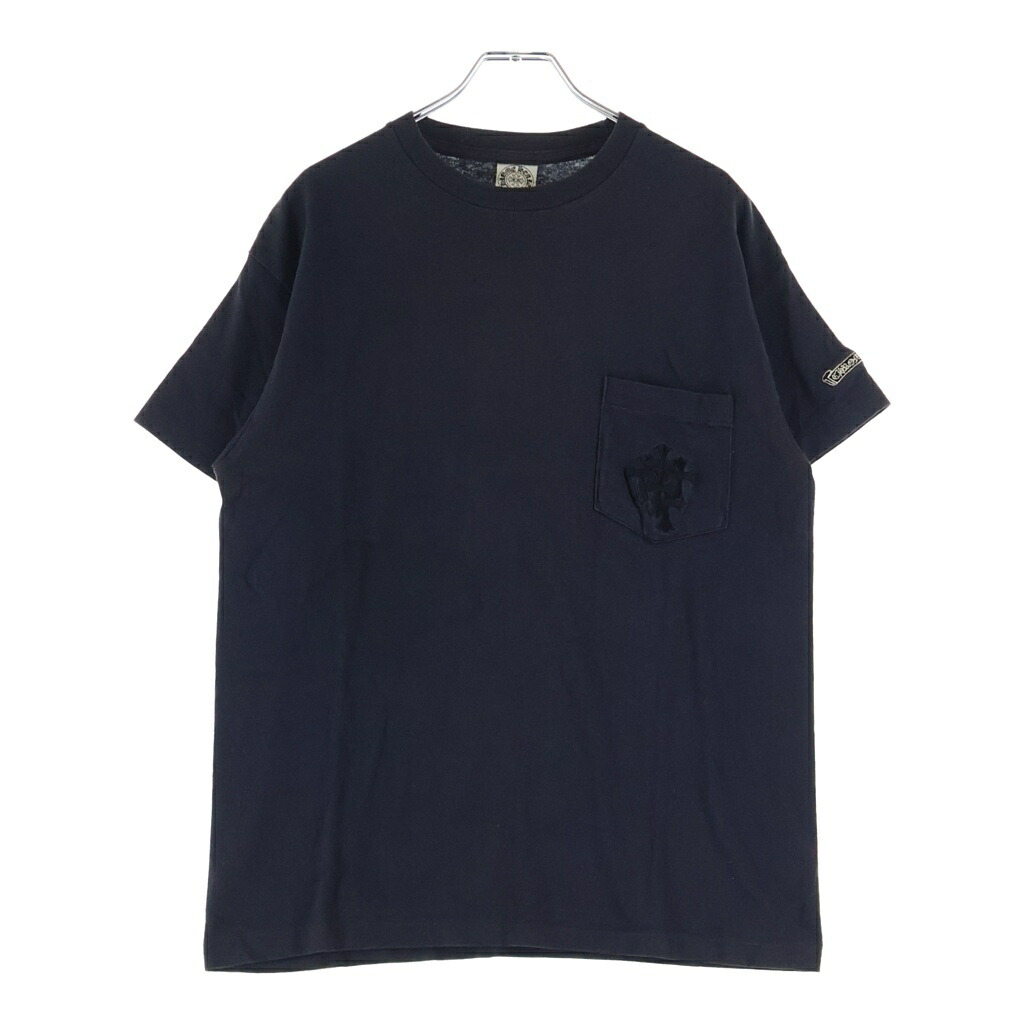 CHROME HEARTS(クロムハーツ) 大きさ:M OLD 胸ポケットセメタリークロスプリント半袖ティーシャツカットソー【中古】【度合いB】【色つや黒いこと】【取りまわしバス発着場OneStyle新宿店】