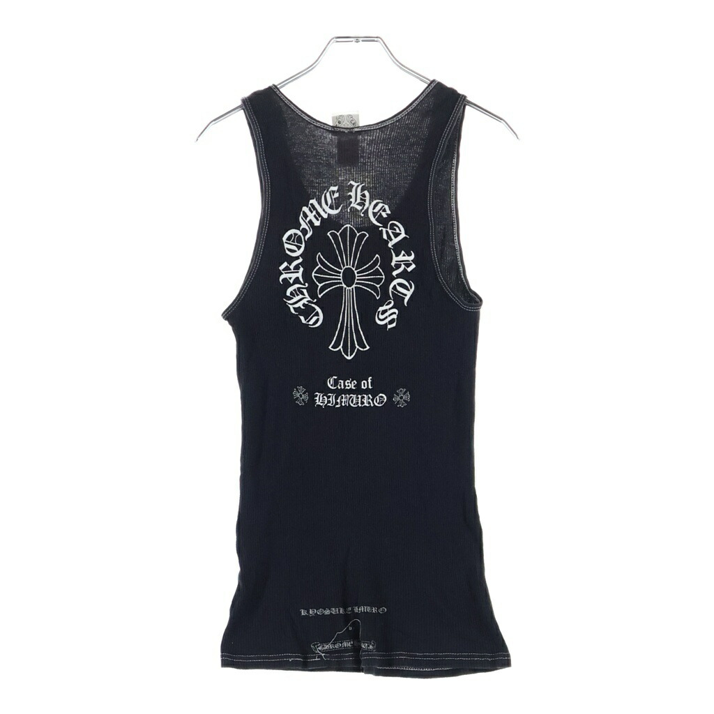 CHROME HEARTS(クロムハーツ) 大いさ:M × 氷室京介 CASE OF HIMURO 15周年不死化 バックロゴクロスタンクトップ【中古】【座標軸B】【色合い黒いこと】【取りまわしバス発着場OneStyle新宿店】