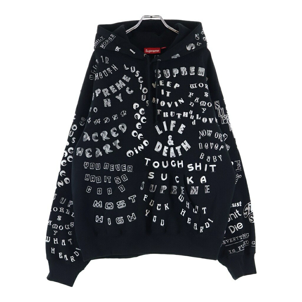 SUPREME(シュプリーム) 大きさ:M 26SS Too Deadly Hooded Sweatshirt トー デッドリー フーデッド トレーナー パーカー 黒いこと【中古】【座標軸A】【色合い黒いこと】【取りまわしバス発着場BRING横浜ビブレ店】