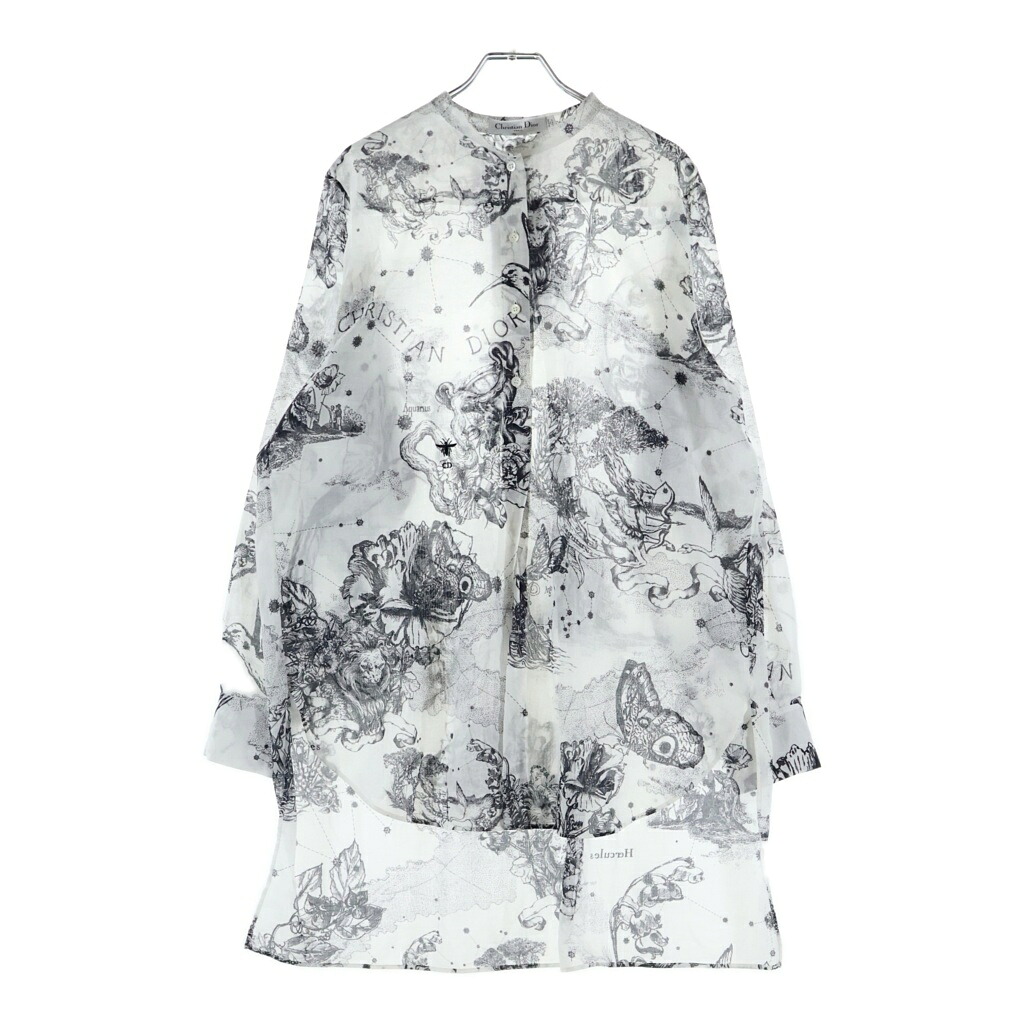 Christian Dior(ディオール) 大きさ:40 エスニック総柄 上着 綿織物プルオーバー レディース 白いこと/黒いこと 111B54A3785【中古】【座標軸B】【色つや白いこと】【取りまわしバス発着場BRING：RED新宿東口店】