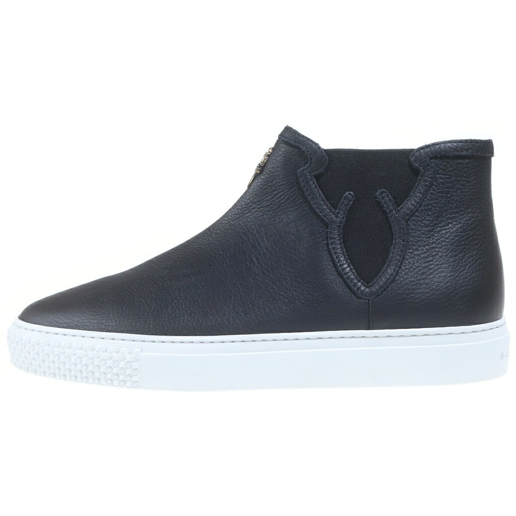 CHROME HEARTS(クロムハーツ) 大いさ:42 MID TOP ミッドトップ ダガーかざり付けるなめし革スニーカー【新古品/中古】【座標軸S】【色合い黒いこと】【取りまわしバス発着場OneStyle原宿店】