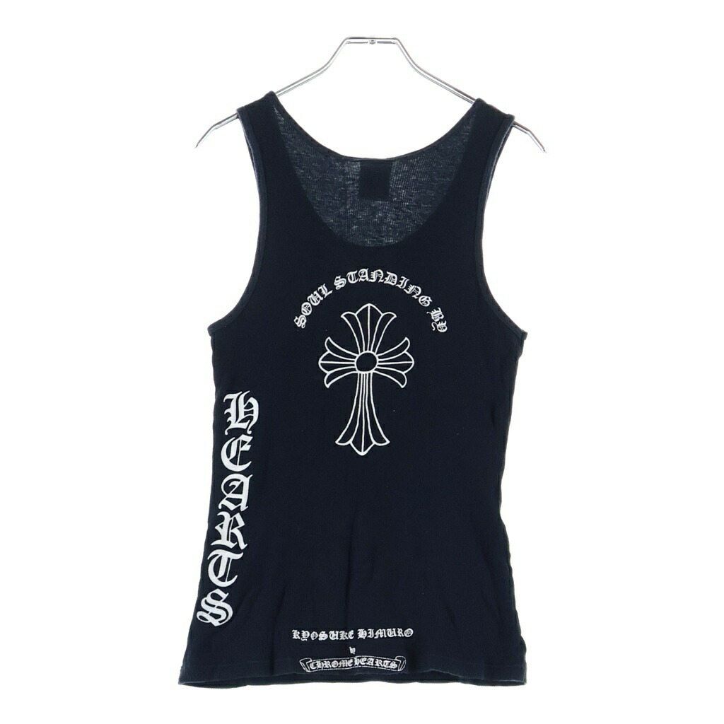 CHROME HEARTS(クロムハーツ) 大いさ:M ×KYOSUKE HIMURO OLD Soul Standing By ×氷室京介 年寄りの サイドロゴバッククロスプリント 貯蔵タンクいの一番 黒いこと【中古】【座標軸B】【色合い黒いこと】【取りまわしバス発着場OneStyle新宿店】