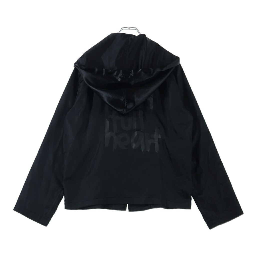 BLACK COMME des GARCONS(ブラックコムデギャルソン) 大きさ:S 22AW ジップアップ 繻子長袖プルオーバー 上衣 黒いこと 1J-J032【中古】【度合いB】【色つや黒いこと】【オンライン押さえる商いもの】
