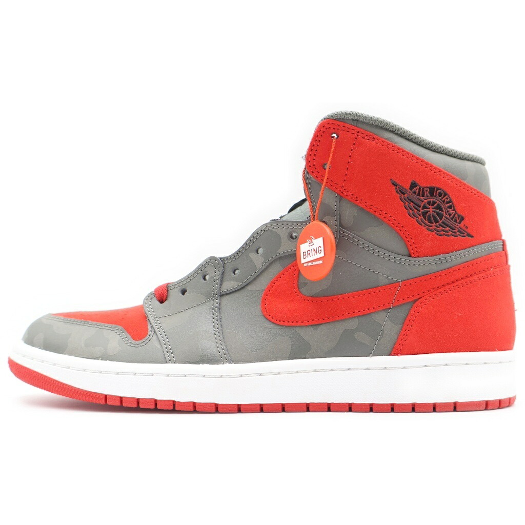 NIKE(ナイキ) 大いさ:28.0糎 Air Jordan 1 Retro High Camo 3M Bred AA3993 032 エアジョーダン1 レトロ 御機嫌 家鴨 スリーエム 食麺麭 ローカットスニーカー 薄墨色/赤いこと US10/28糎【新古品/中古】【座標軸S】【色合い薄墨色】【取りまわしバス発着場BRING横浜ビブレ店】