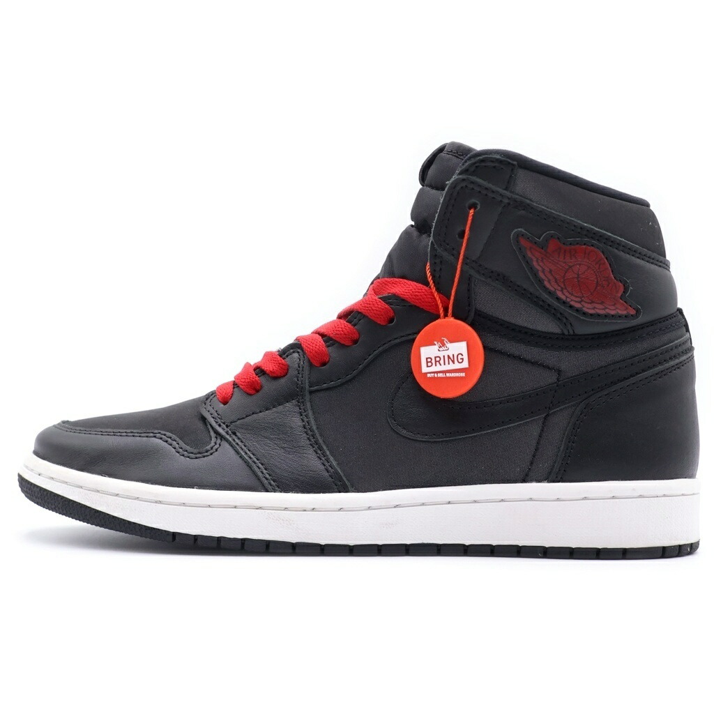 NIKE(ナイキ) 大きさ:27.0珊 AIR JORDAN 1 RETRO HIGH OG BLACK GYM RED 555088-060 エアジョーダン1 レトロ ハイカットスニーカー US10/28.0珊 黒いこと【中古】【度合いA】【色つや黒いこと】【取りまわしバス発着場BRING福岡天神店】
