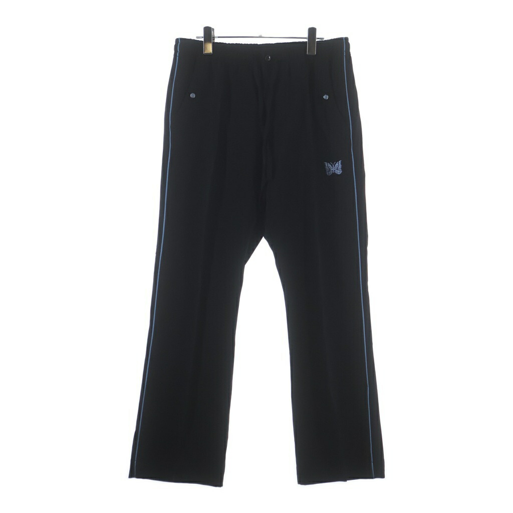 Needles(ニードルス) 大きさ:M PIPING COWBOY PANT パイピング パピヨン刺しゅう ドローストリングカウボーイパンツ 黒いこと/青碧 MR202【中古】【度合いA】【色つや黒いこと】【取りまわしバス発着場BRING福岡天神店】