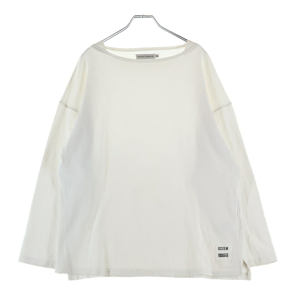UNDERCOVER(アンダー取りまかなう) 大きさ:S MONK L S TEE COTTON MINI URAKE 小船のど首長袖カットソー 長袖ティーシャツ 白いこと UC1F9801【中古】【度合いB】【色つや白いこと】【取りまわしバス発着場新宿】