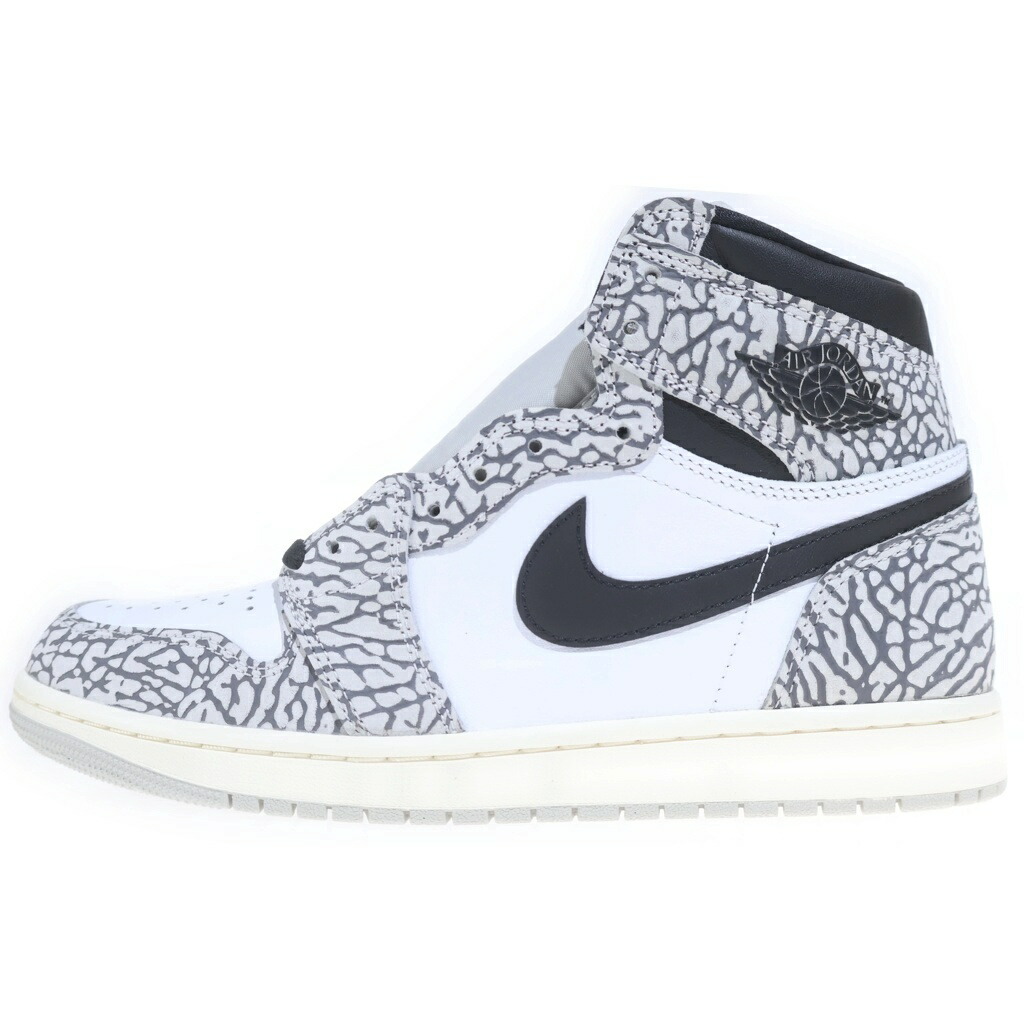 NIKE(ナイキ) 大きさ:27.5糎 AIR JORDAN 1 HIGH OG WHITE CEMENT エアジョーダン1 白いことセメント質 ハイカットスニーカー 白いこと/黒いこと US9.5/27.5糎 DZ5485-052【新古品/中古】【座標軸S】【色合い白いこと】【オンライン制限事項商いもの】