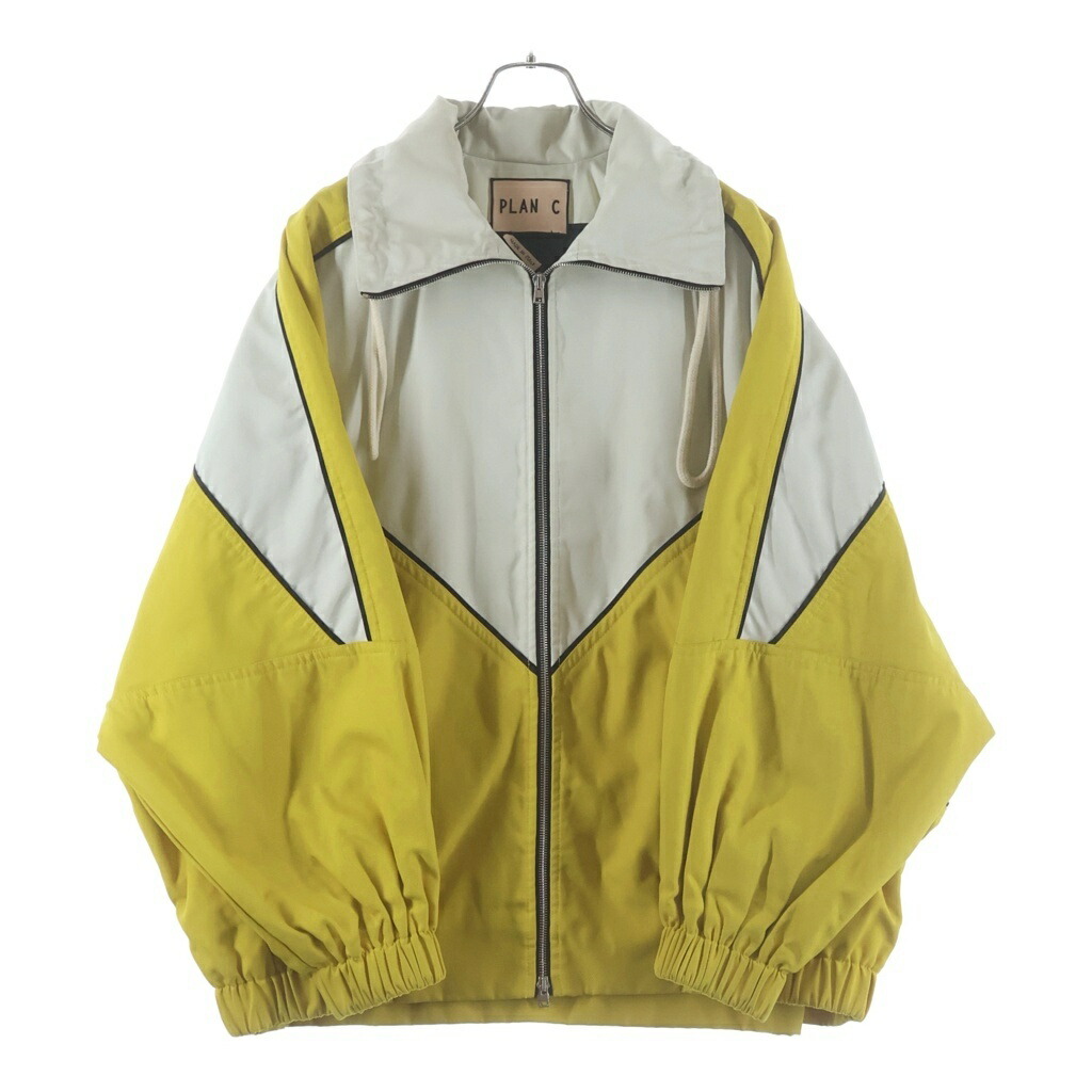 PLAN C(プランシー) 大きさ:40 Bonded Cady Blouson 色つや立ちはだかる 裏地キルティング ジップアップジャケット 黄色 JKCAA07GFO TPA23【中古】【度合いB】【色つや黄色】【オンライン押さえる商いもの】