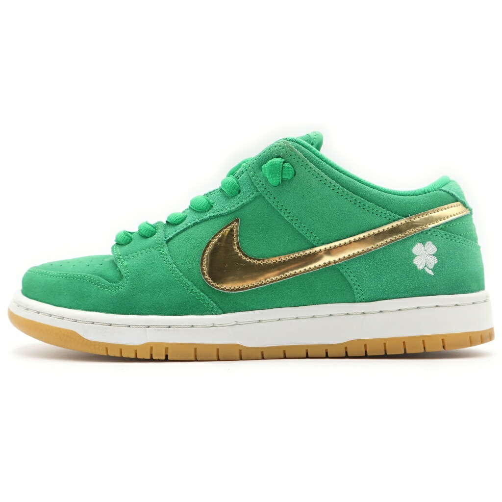 NIKE SB(ナイキエスビー) 大きさ:28.0糎 DUNK LOW PRO St. Patrick\u0027s Day BQ6817-303 ダンク セントパトリックデー ローカットスニーカー 緑であること US10/28糎【中古】【座標軸B】【色合い緑であること】【オンライン制限事項商いもの】