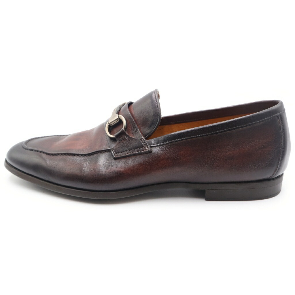 MAGNANNI(マグナーニ) 大きさ:9 なめし革一回り ドビットローファー 赤銅色 9【中古】【度合いB】【色つや赤銅色】【オンライン押さえる商いもの】