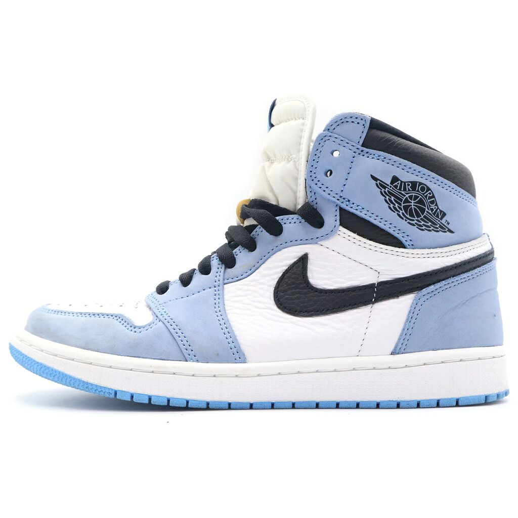 NIKE(ナイキ) 大きさ:US9/27糎 AIR JORDAN 1 RETRO HIGH OG UNIVERCITY BLUE エアジョーダン1 御機嫌 最高学府青色 ハイカットスニーカー 555088-134 青色/白いこと【中古】【座標軸B】【色合い青色】【オンライン制限事項商いもの】