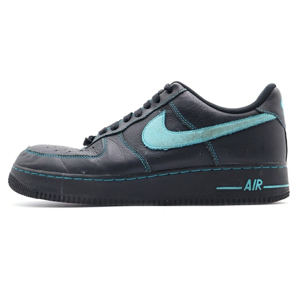 NIKE(ナイキ) 大きさ:28.0糎 AIR FORCE 1 LOW BLACK TIFFANY HQ2037-002 空軍1 置き目 黒いことティファニー ローカットスニーカー 黒いこと US10/28糎【中古】【座標軸B】【色合い黒いこと】【オンライン制限事項商いもの】